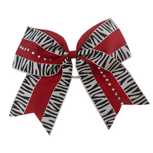 Zebra Cheer Hairbow